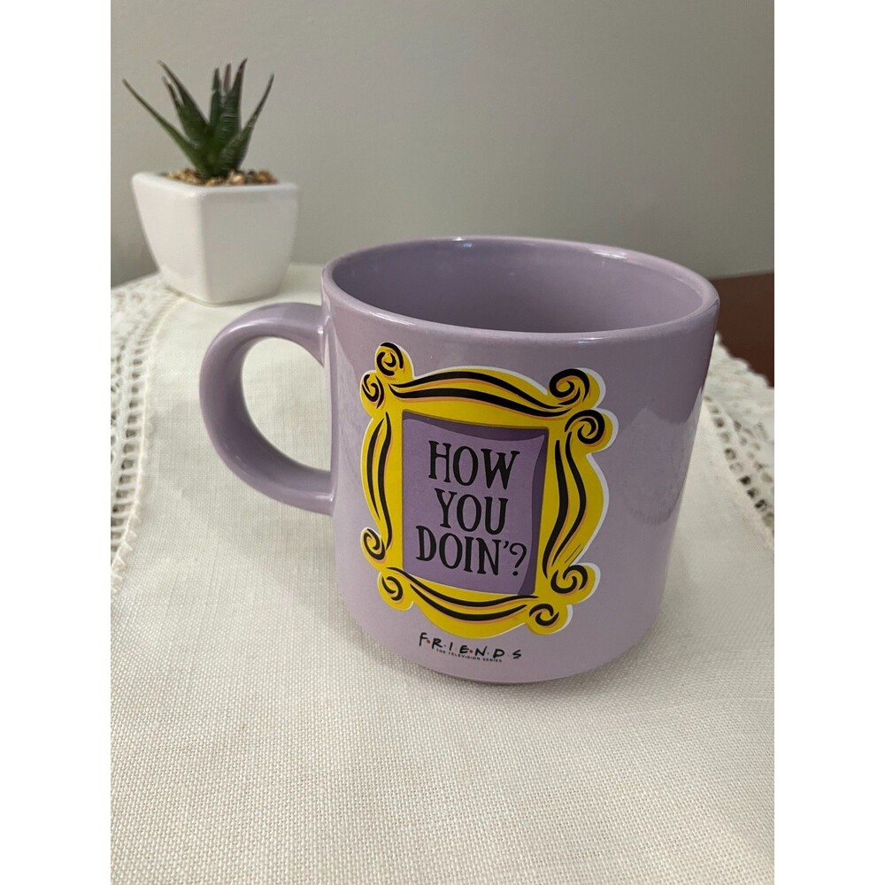 Friends TV Show How You Doin? Purple 13oz Ceramic Coffee Mug Joey Silver Buffalo